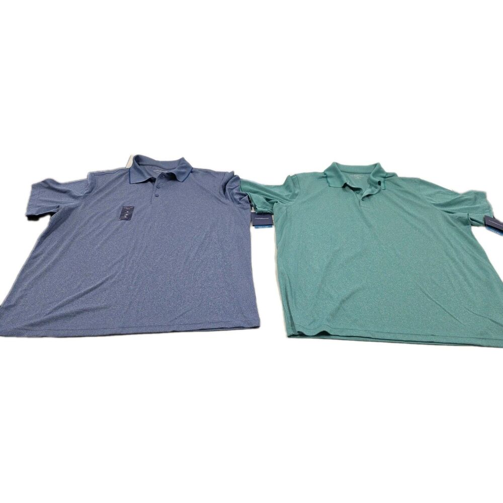 New With Tags Croft & Barrow Performance Polo Shirt Men's XL Lot Green & Blue